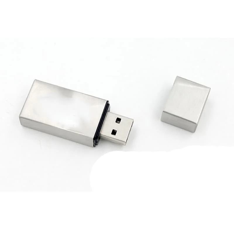 big square metal usb flash drive